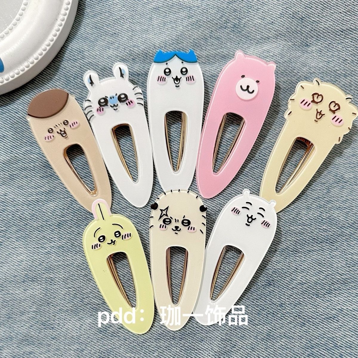 Hair Bundles - Chiikawa Acrylic Duckbill Hair Clips Kawaii