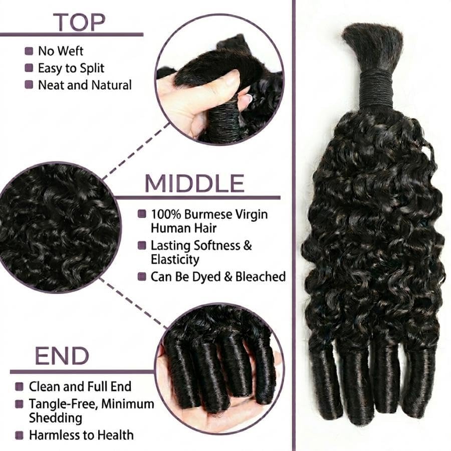 Human Braiding Hair For Boho B - đánh giá và giá Water Wave Bulk Human Hair For Braiding
