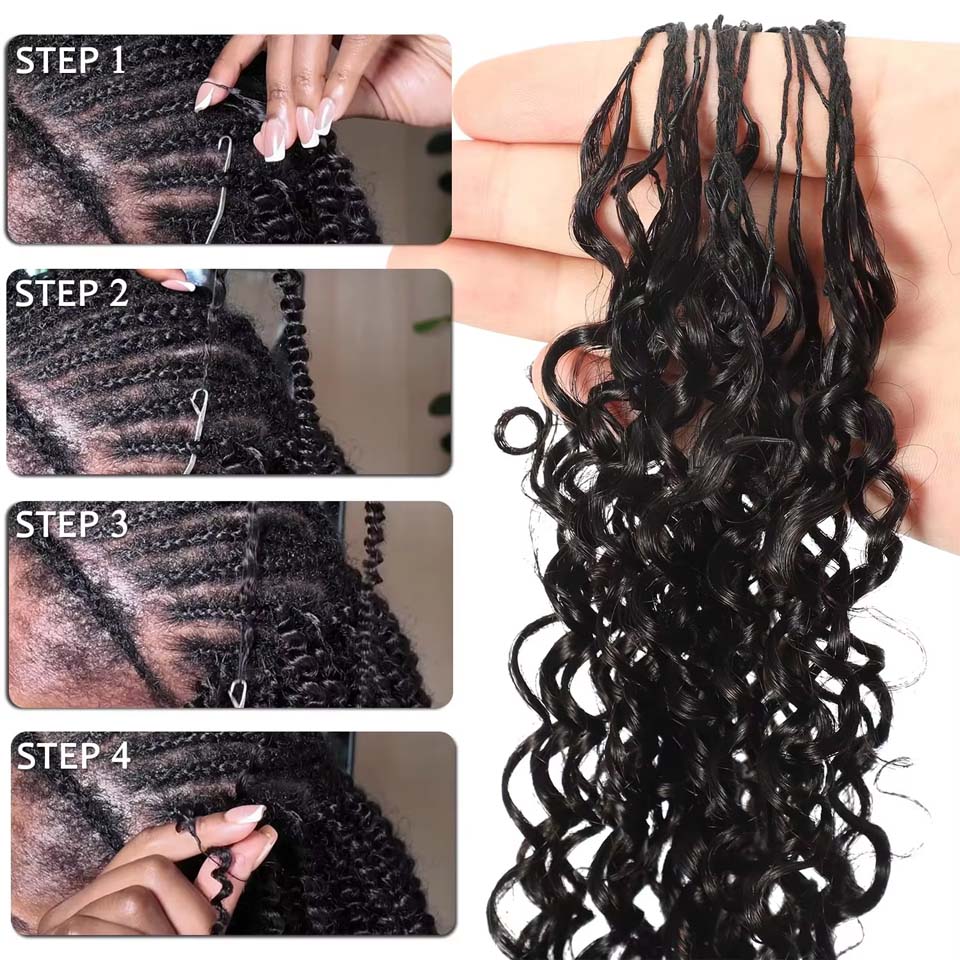 12A Burmese Curly Feather Croc - đánh giá và giá Invisible Tape In Extensions Real Hair