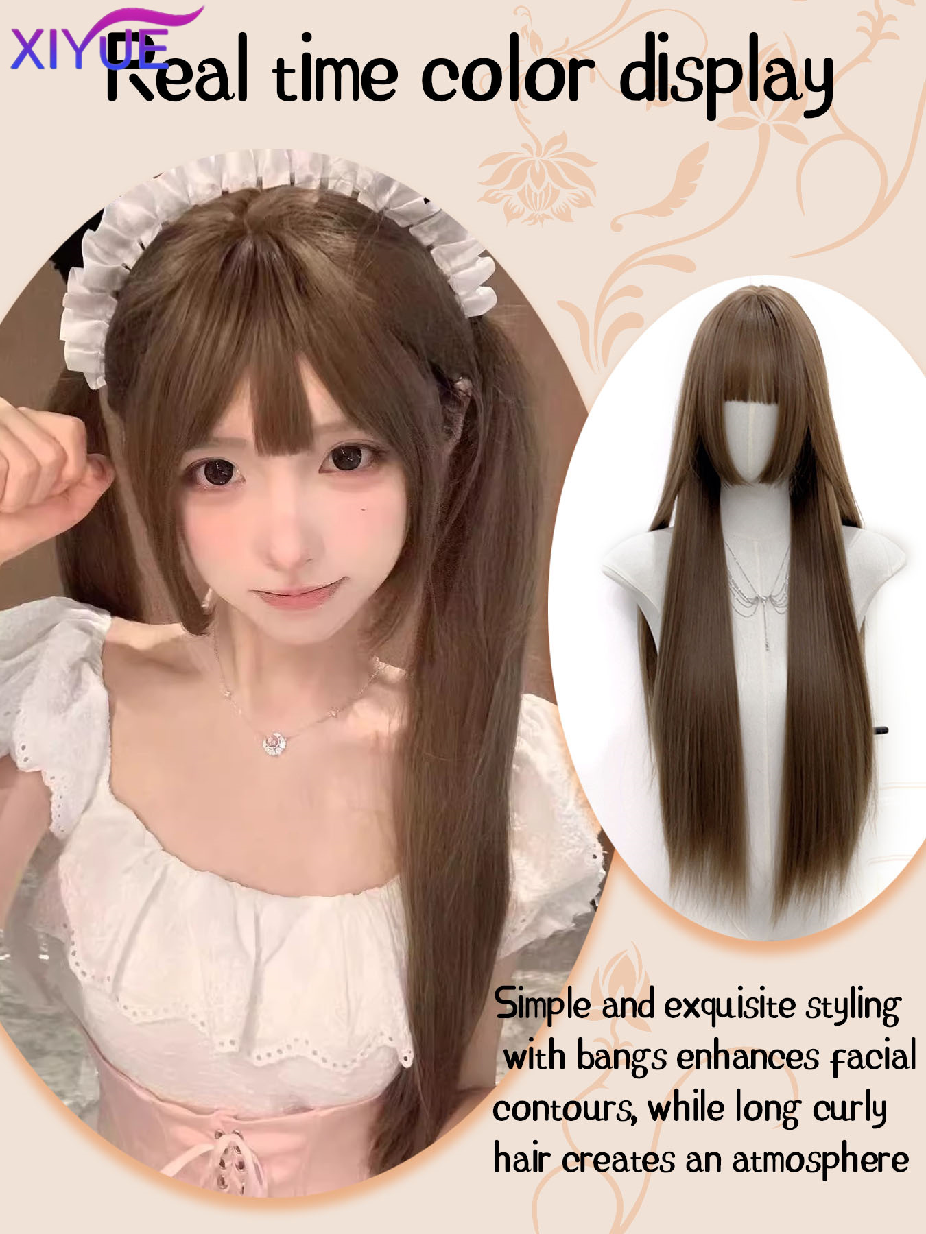 Princess Cut Bangs Natural Loo - đánh giá và giá Human Hair Wigs