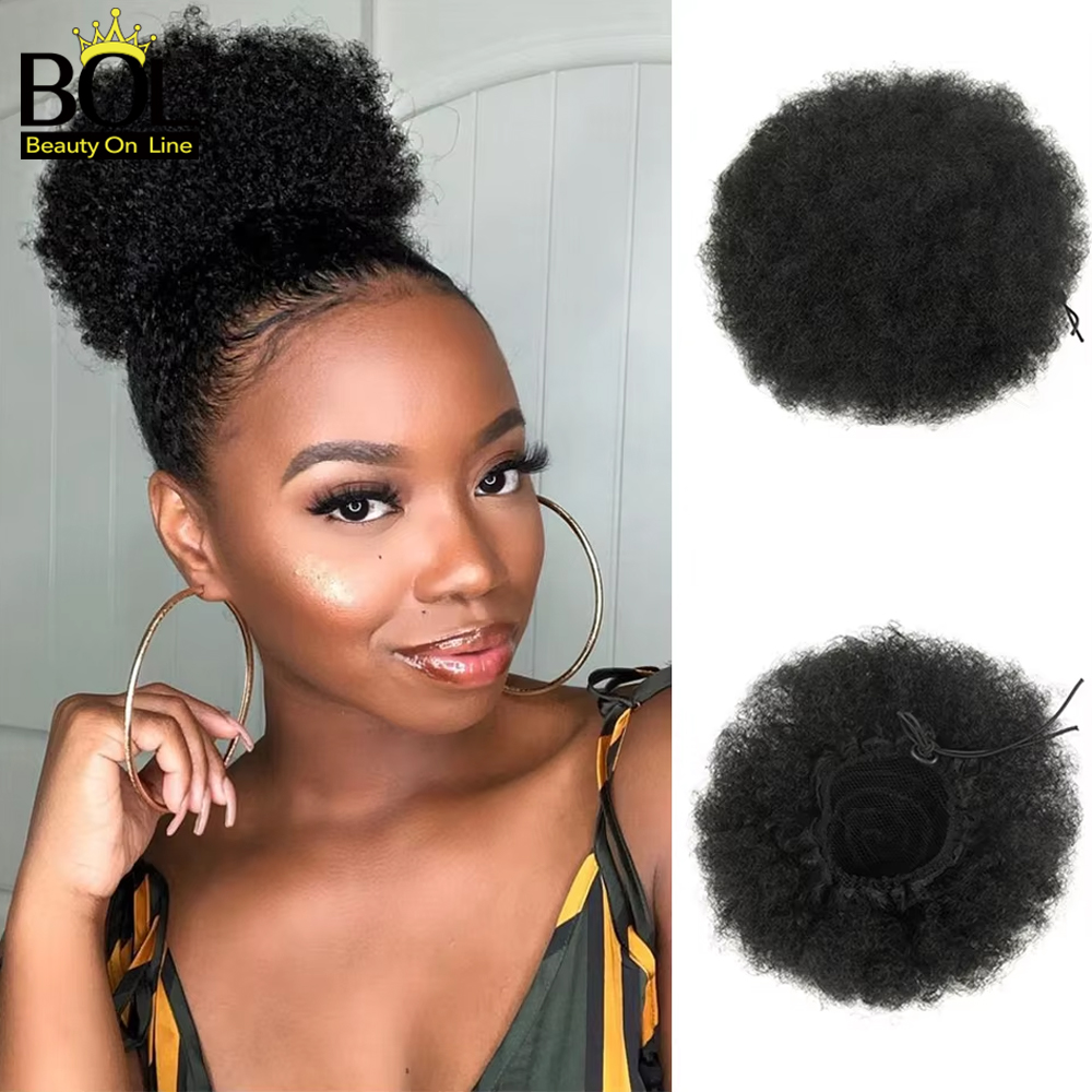 Afro Puff Drawstring Ponytail  - đánh giá và giá Drawstring Afro Curly Puff Ponytail