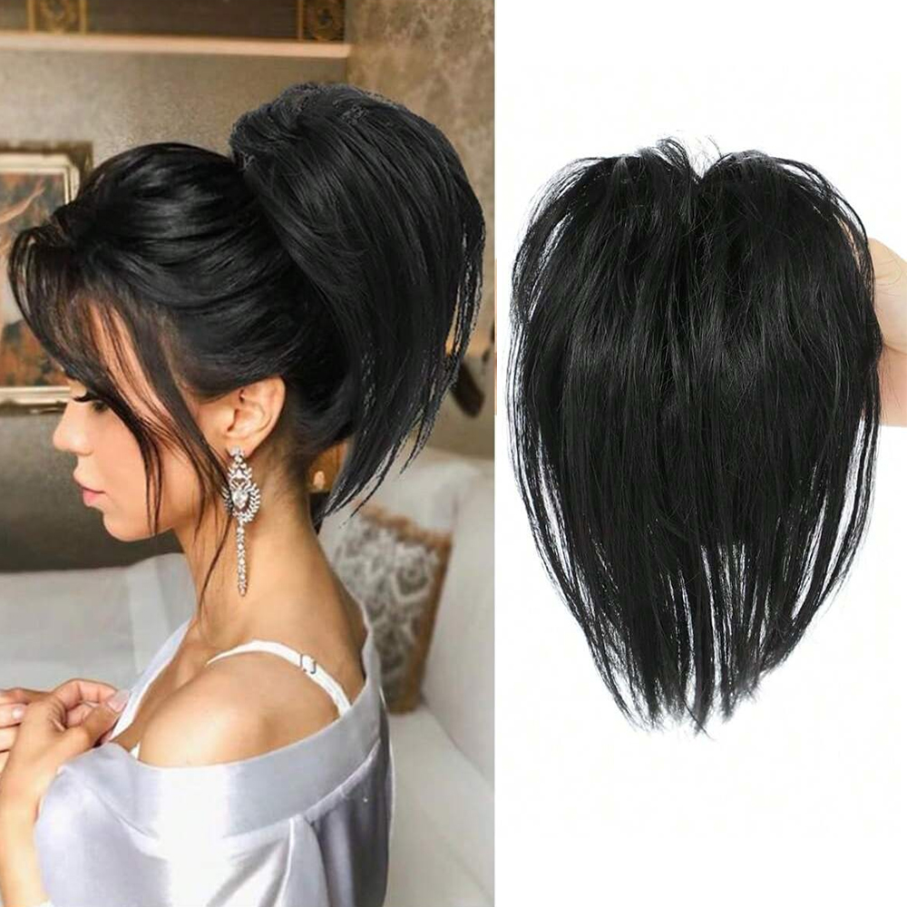 Synthetic Messy Straight Ponyt - đánh giá và giá Claw Clip Messy Bun Hair Piece
