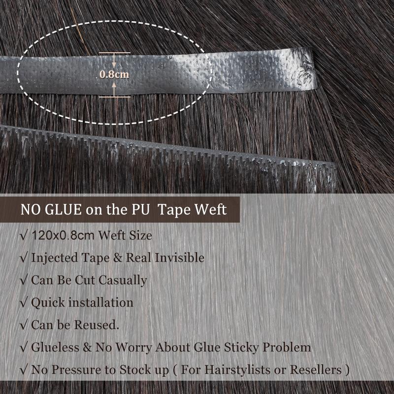 Invisible Long Tape PU Weft Hu - đánh giá và giá Invisible Tape In Extensions Real Hair