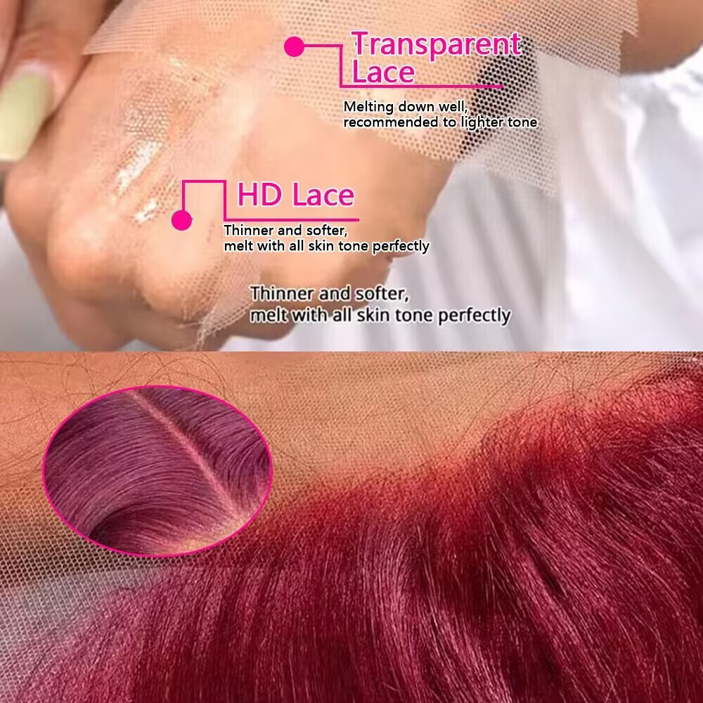 200 Density Burgundy Deep Wave - đánh giá và giá Lace Front Wigs