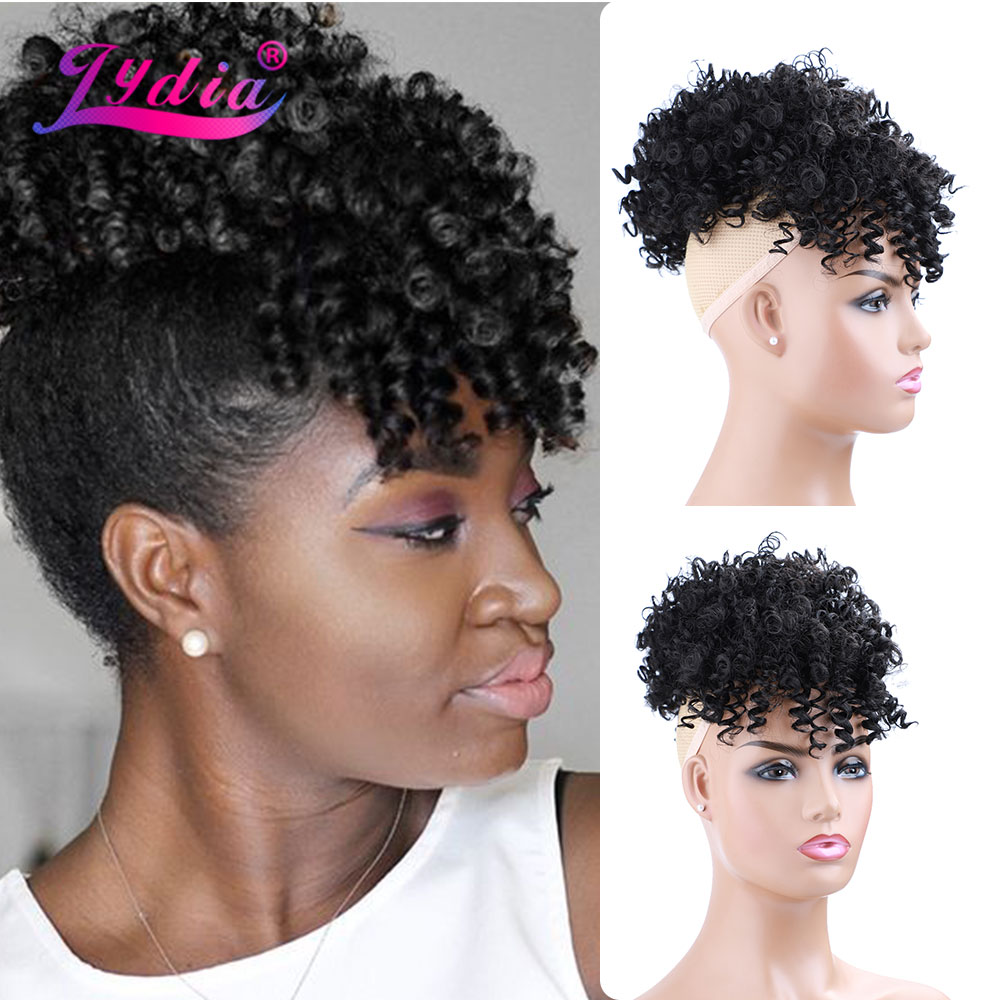 Lydia Dây Rút Tổng Hợp Cao Puf - đánh giá và giá Drawstring Afro Curly Puff Ponytail